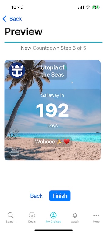 Adding a new cruise to your cruise tracker with the CruisePicker app